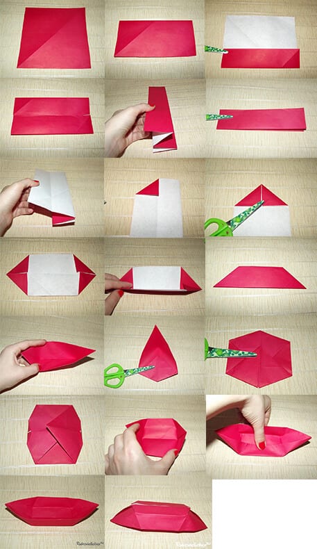Сделать кораблик из бумаги пошагово