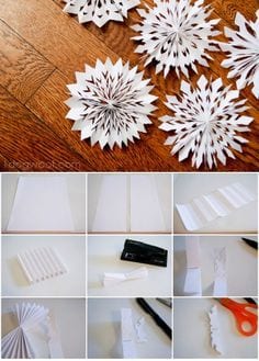 Сделать из бумаги снежинку на новый