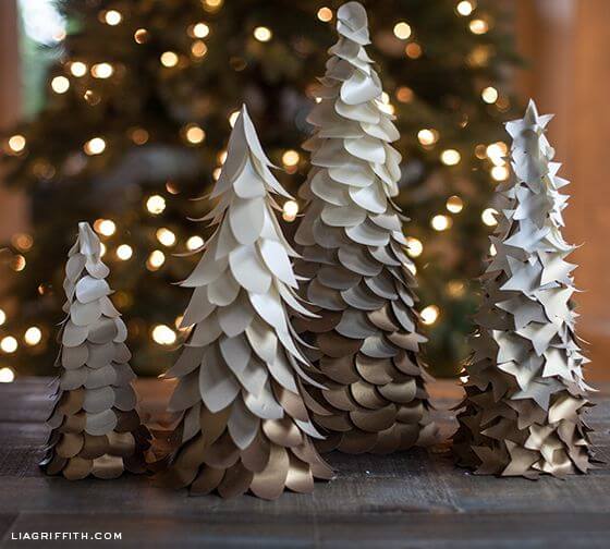 Аппликация елочки из бумаги