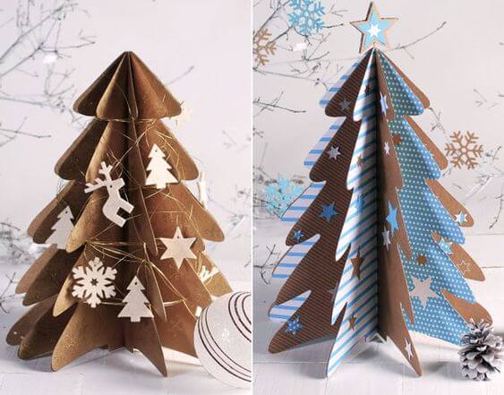 How to make a Christmas tree from paper?