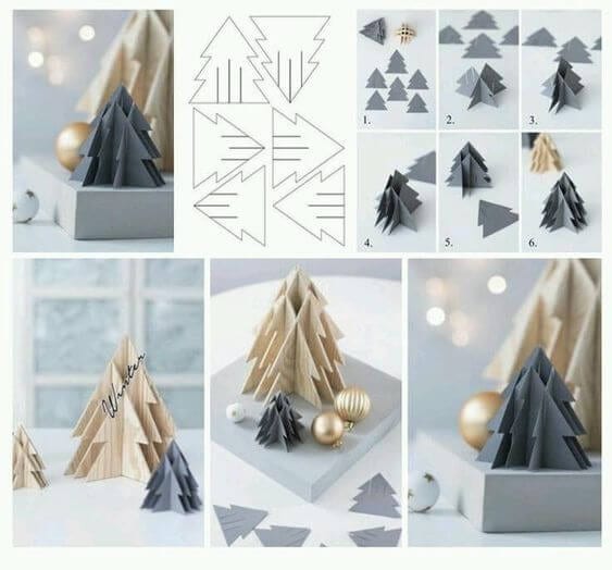 Зробити орігамі ялинка з паперу