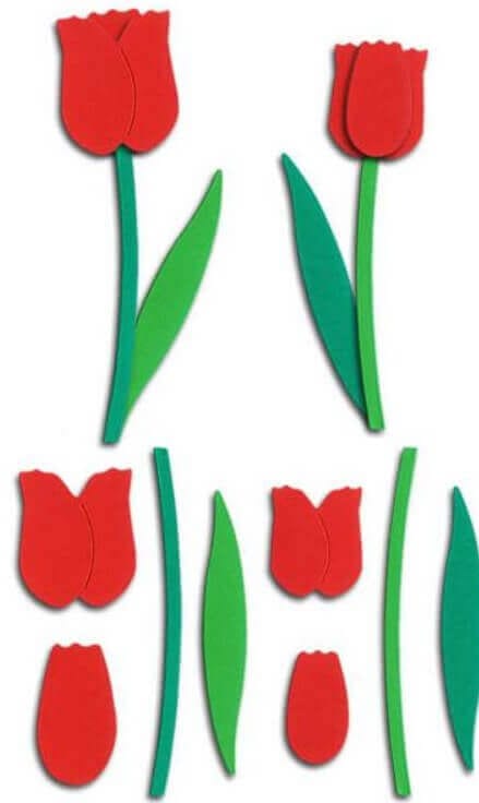 how to make a paper tulip flower craft