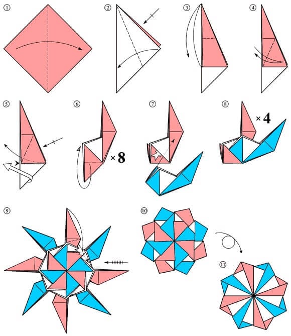 paper shuriken origami