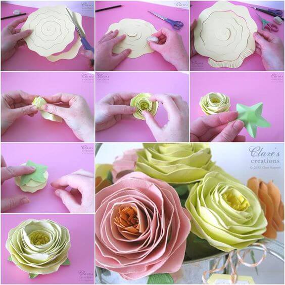 diy flower out of tissue paper