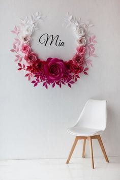 paper flower backdrop