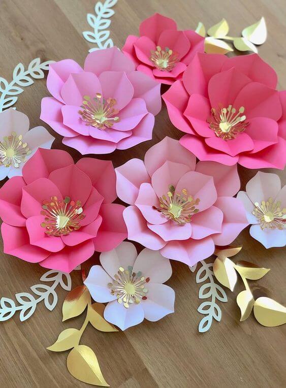 paper flowers decoration for birthday