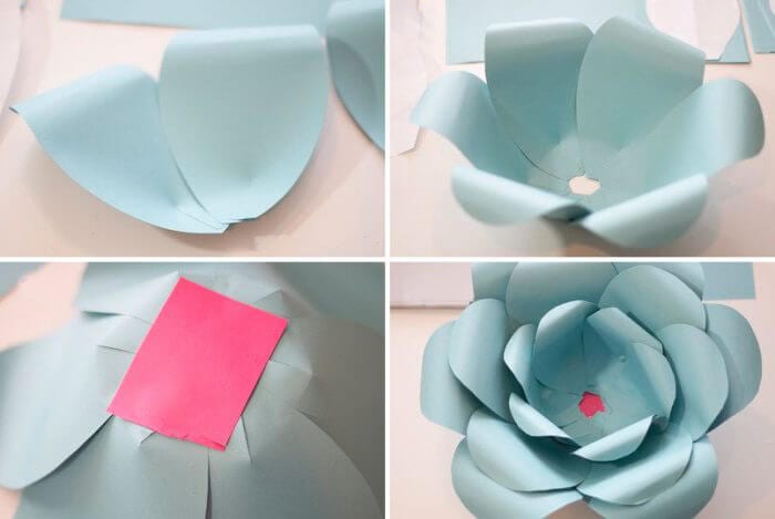 How do you make a flower out of paper