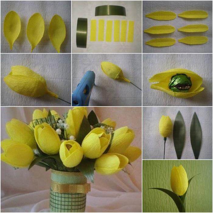 how to make a tulip out of construction paper