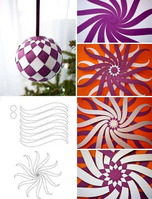 Ball Christmas paper toy