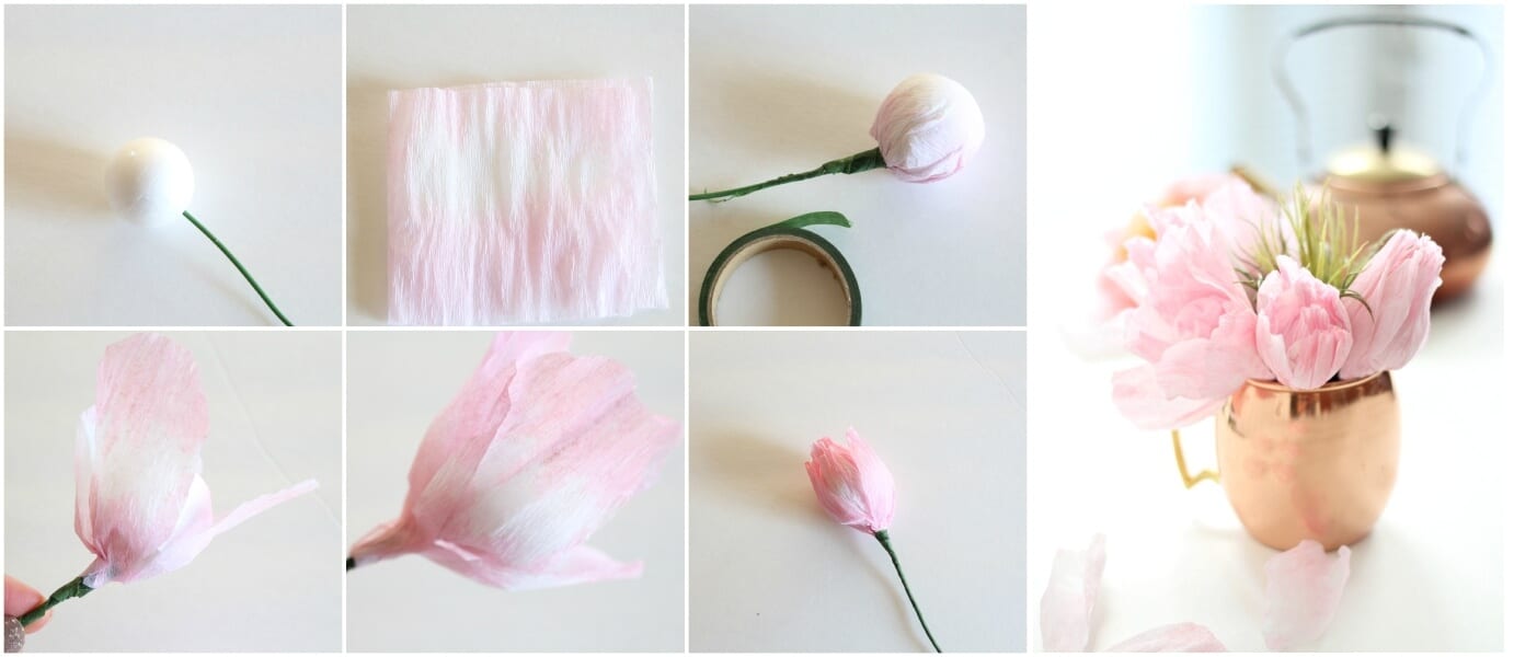 Corrugated paper tulip