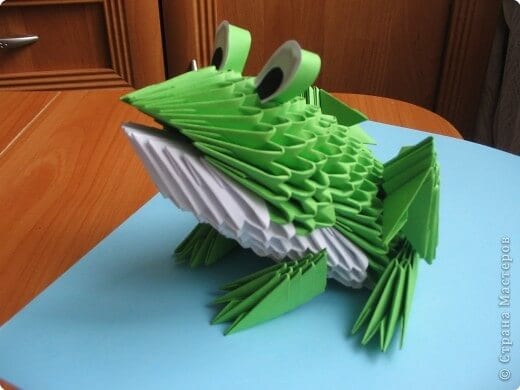 Origami modular frog simply