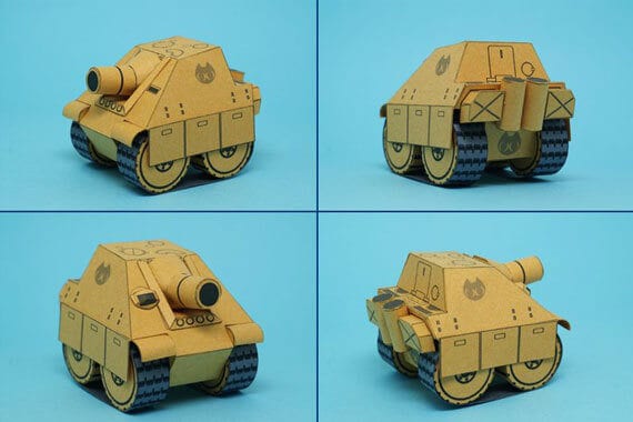 how to make a tank out of paper that shoots