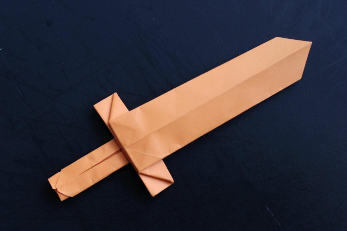 how to make a sword out of paper without tape or glue