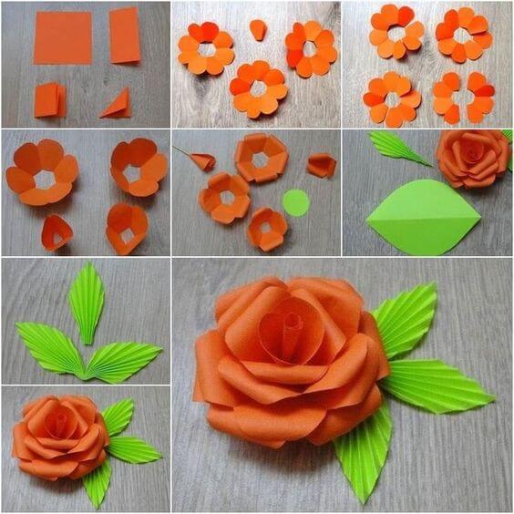 rose out of paper how to make