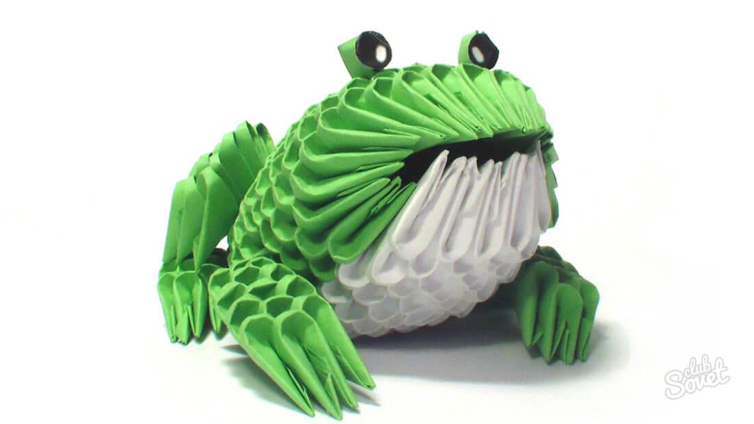 Origami modular frog