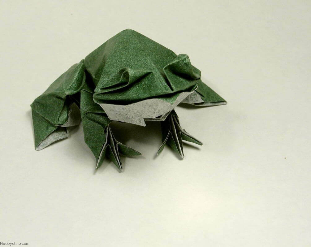 jumping frog out of paper