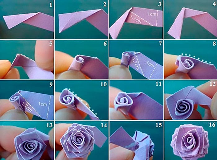 how to make a rose out of paper step by step easy
