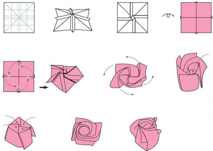 how to make a rose out of paper napkin