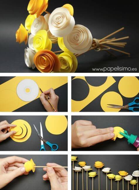 How do you fold a paper rose