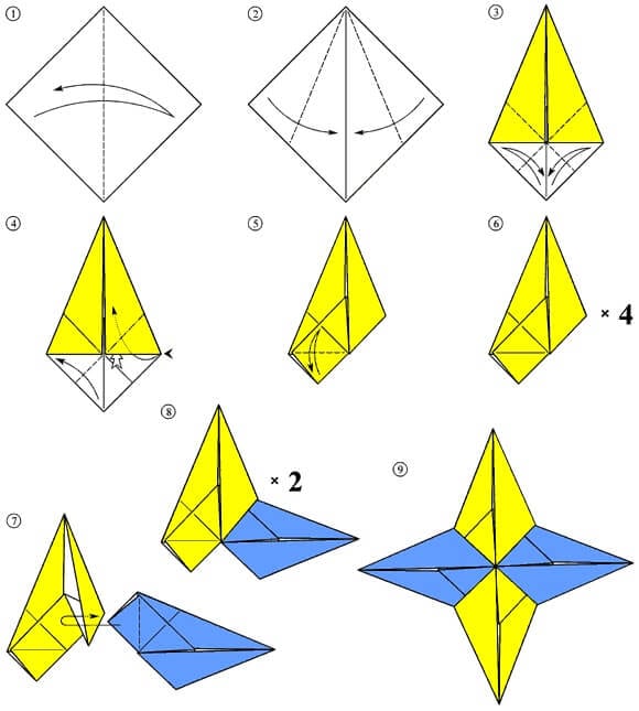 how to make paper shuriken a4