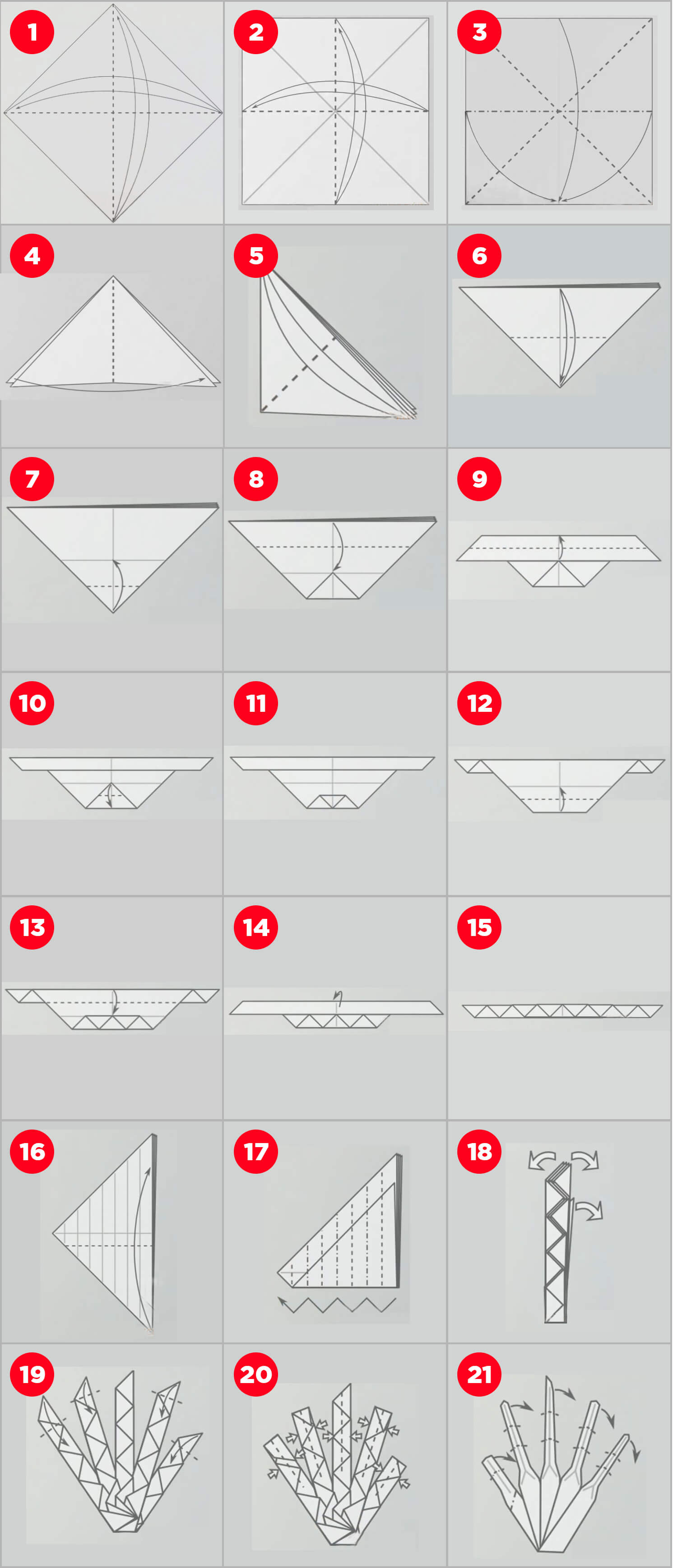 Hand made of origami paper