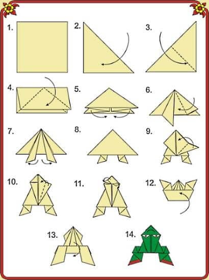 make a simple paper frog