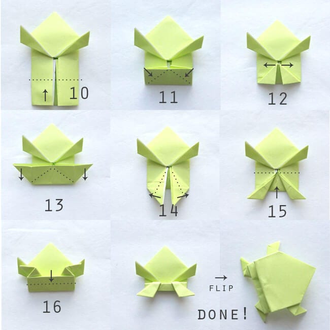 make a simple origami frog