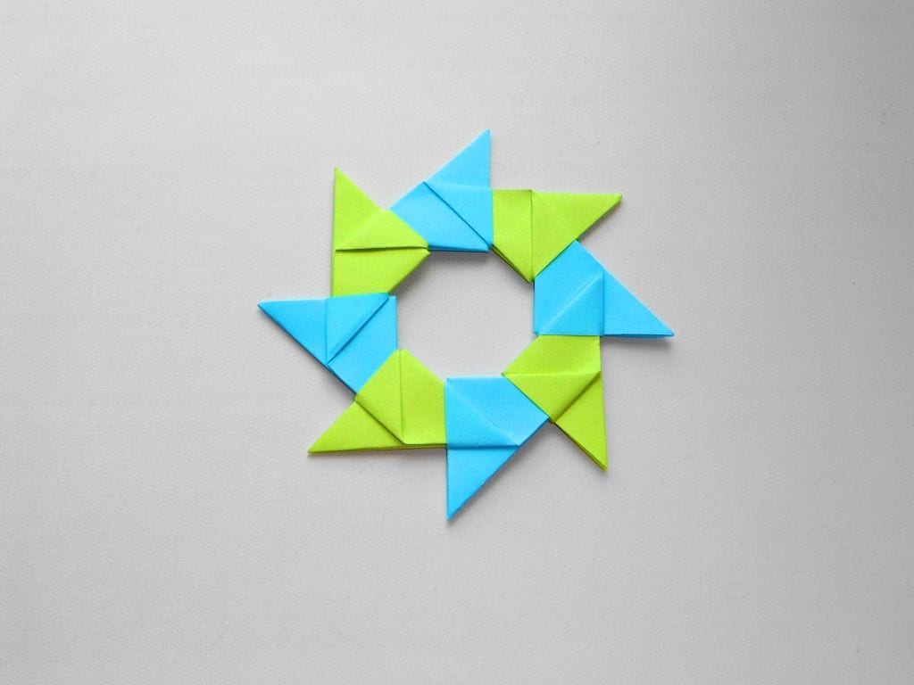 how to make paper shuriken 8 sides