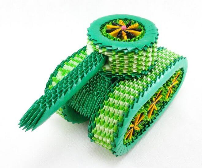 make a tank of paper modules