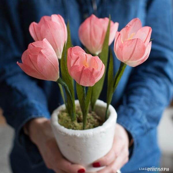 how to make a tulip out of paper easy