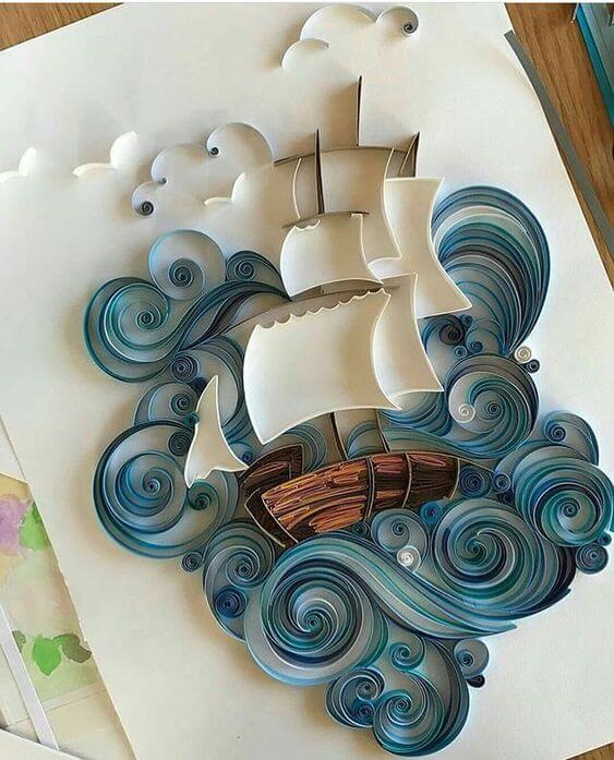 how to do quilled paper art
