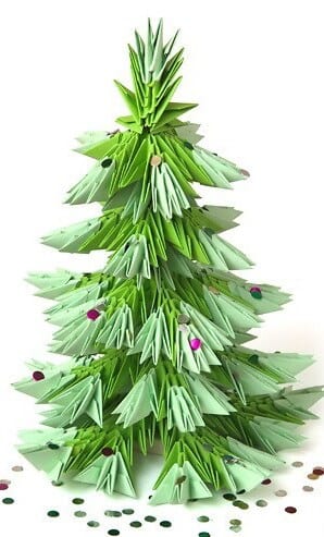 Paper Christmas tree from modules