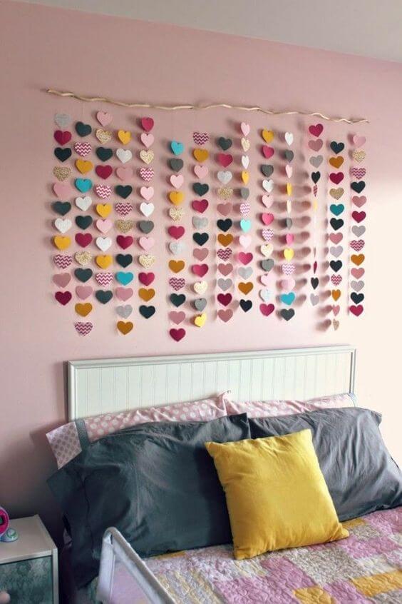 how to make a paper heart garland
