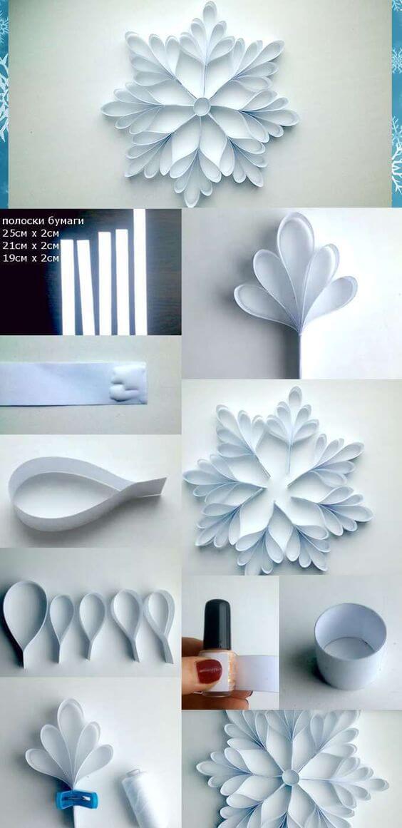 how to make a snowflake out of paper step by step