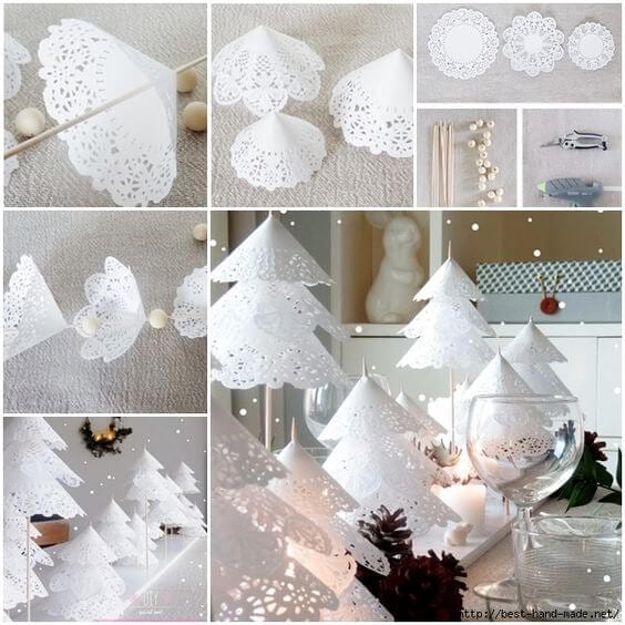 how to make a christmas tree with paper hands
