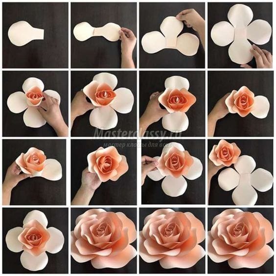 how to make flowers out of paper