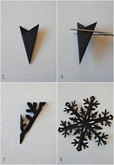 How do you cut out a snowflake