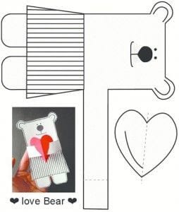 Simple paper valentine stencil