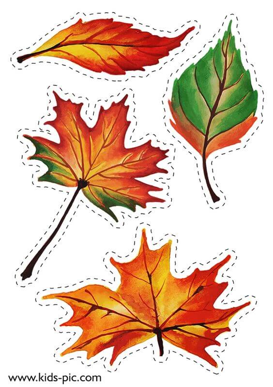 Autumn paper craft template sheet