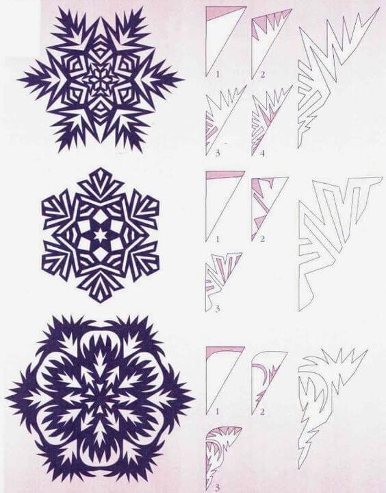 снежинки из бумаги