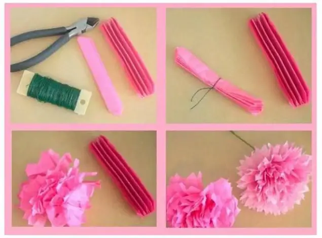 How to make a paper carnation