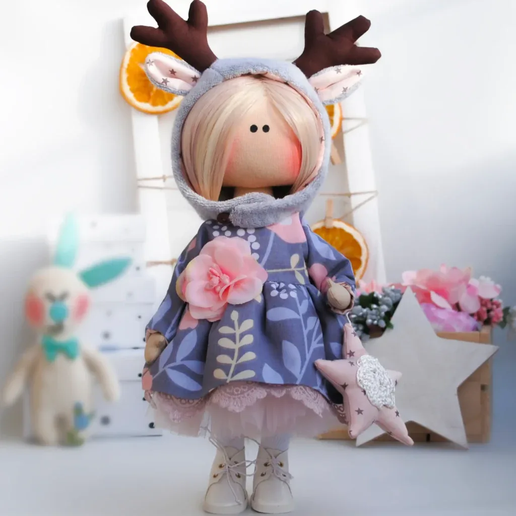 A charming handmade doll