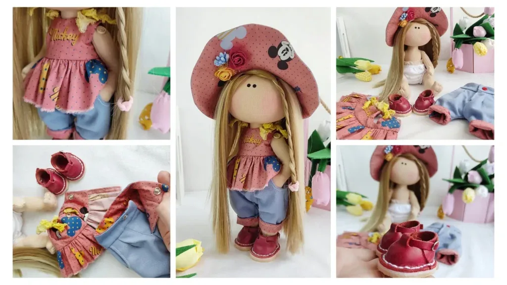 Handmade textile doll