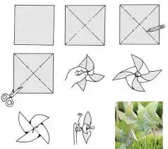 Paper windmill diagram
