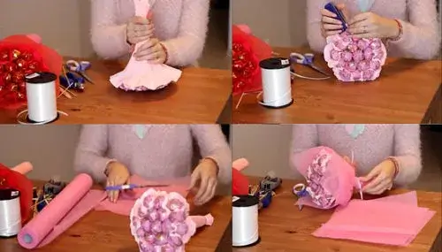 Candy bouquet packaging