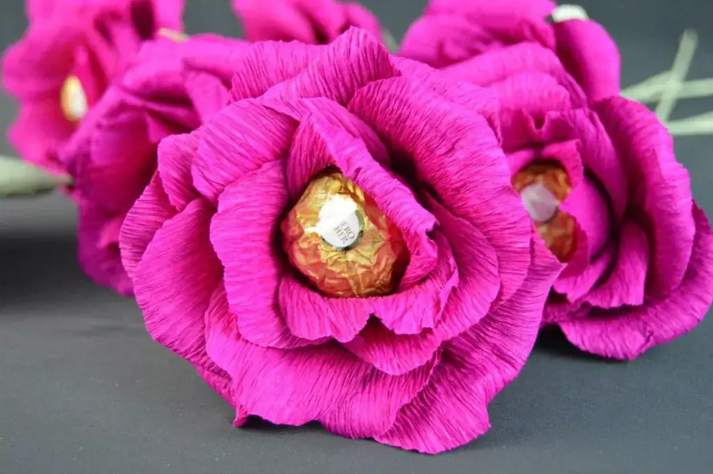 Paper flower with candy