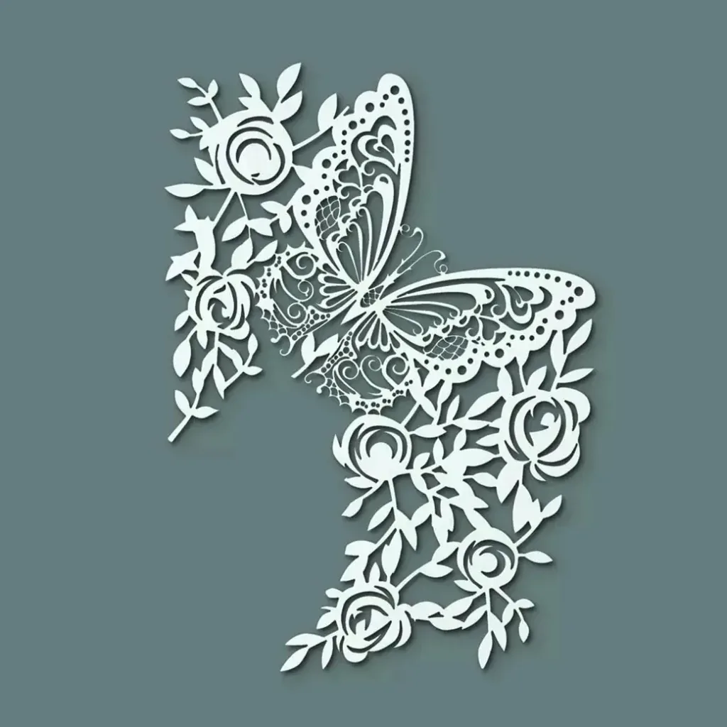 Paper butterfly cutout