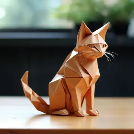 Большой оригами кот