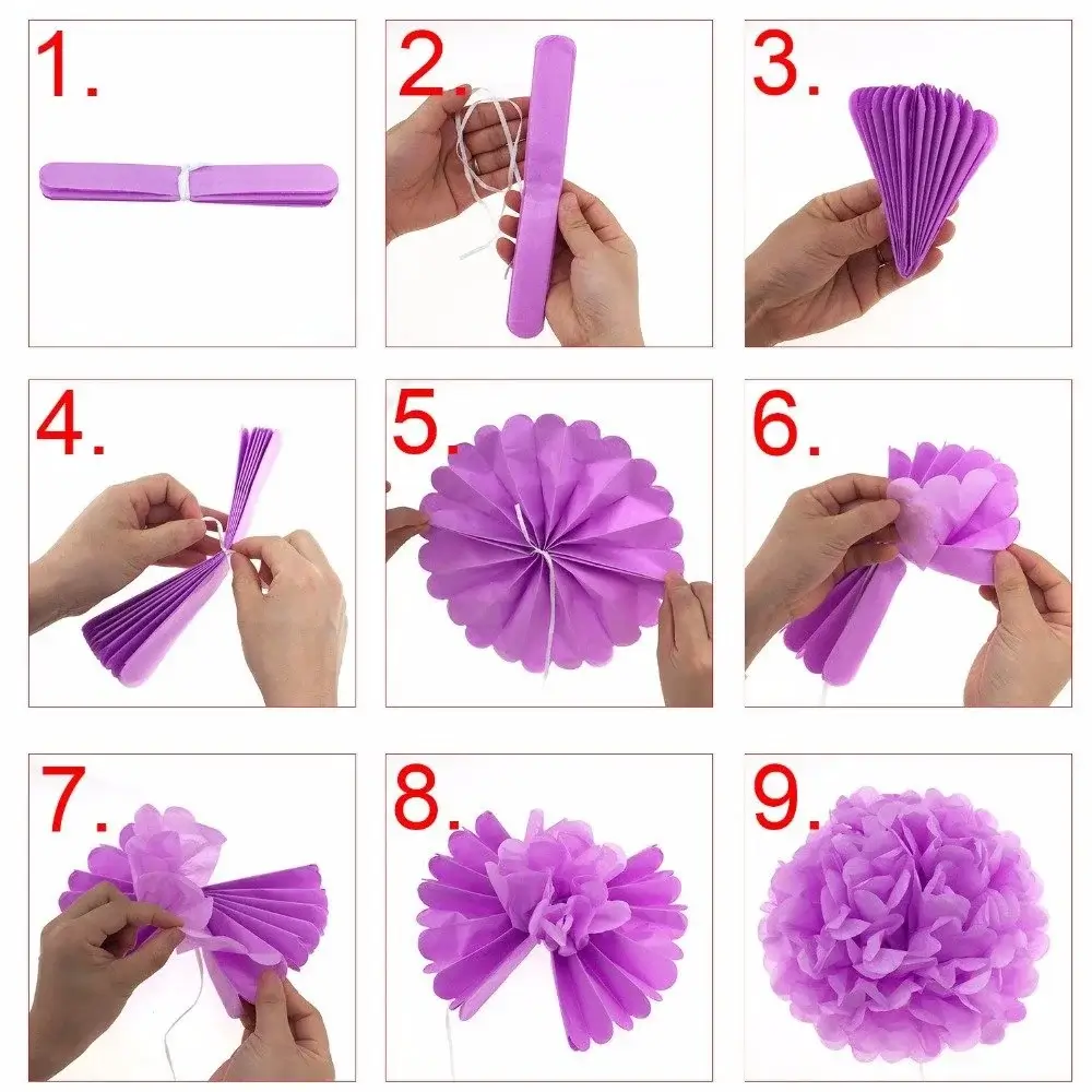 Purple napkin flower
