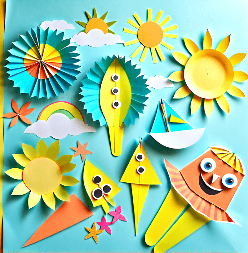 Бумажная аппликация для школы